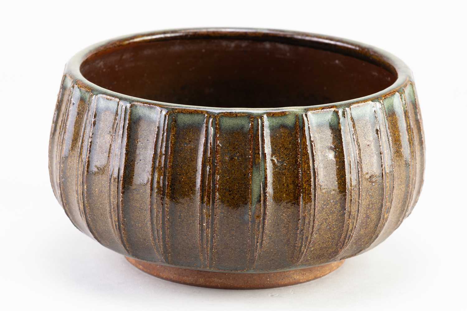 Lot 407 - PAUL BARRON (1917-1983); a fluted stoneware