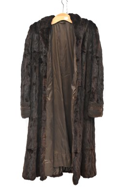 Lot 208 - A vintage three-quarter length silk-lined mink...