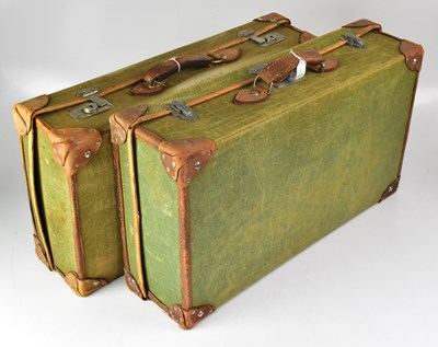 Lot 99 - A pair of early 20th century green canvas and...