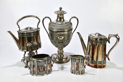 Lot 441 - A Victorian silver plated tea urn with a...