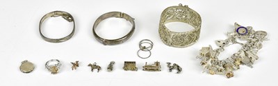 Lot 762 - A small collection of silver, sterling silver...