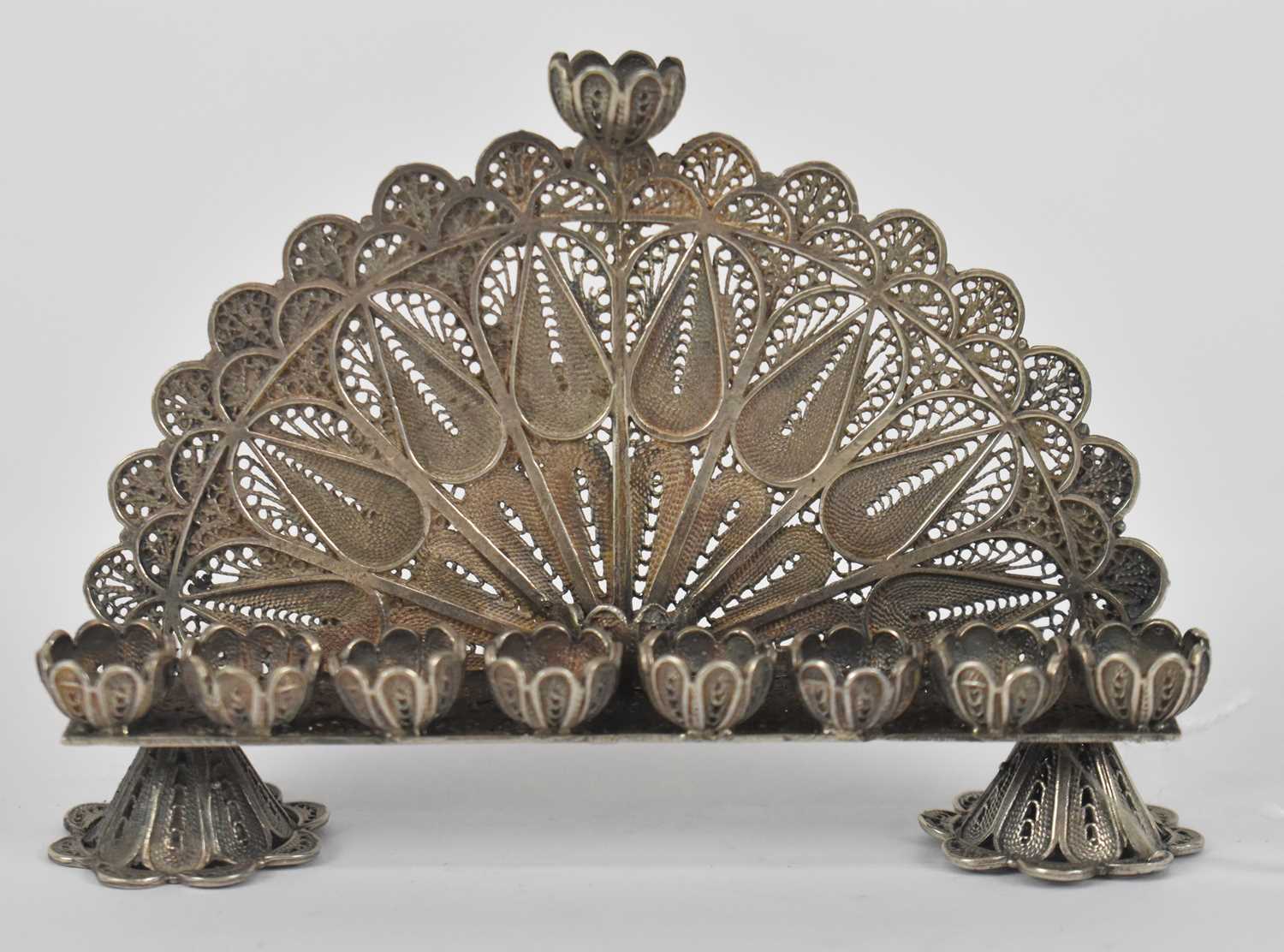 Lot 289 - JUDAICA; an 84 zolotnik filigree silver...