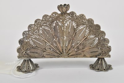 Lot 289 - JUDAICA; an 84 zolotnik filigree silver...
