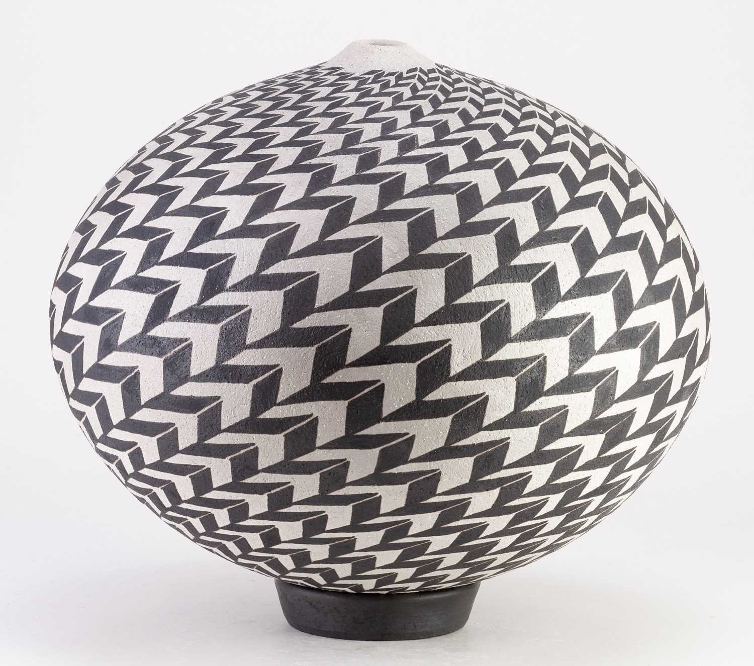 Lot 232 - ILONA SULIKOVA (born 1949); a raku vessel...