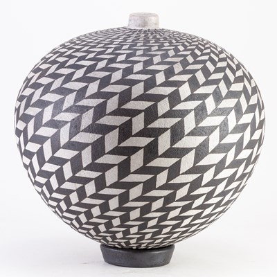 Lot 233 - ILONA SULIKOVA (born 1949); a raku vessel...