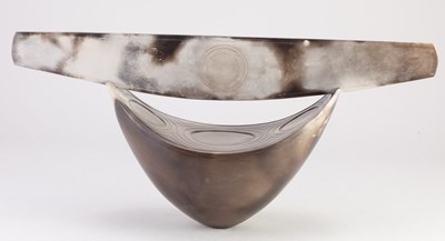 Lot 35 - ANTONIA SALMON (born 1959); a smoke fired and...