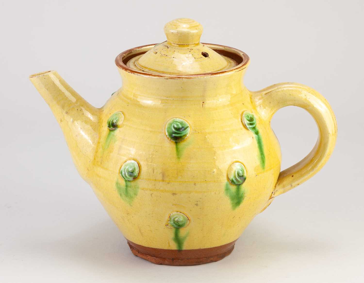 Lot 113 - CLIVE BOWEN (born 1943); a slipware teapot...