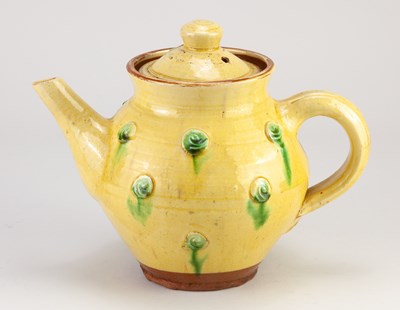 Lot 113 - CLIVE BOWEN (born 1943); a slipware teapot...