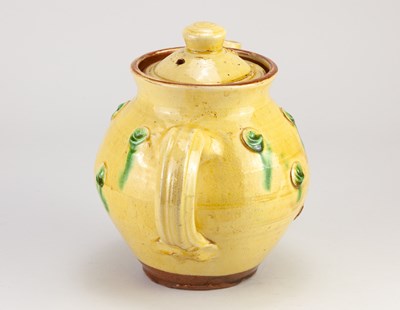 Lot 113 - CLIVE BOWEN (born 1943); a slipware teapot...