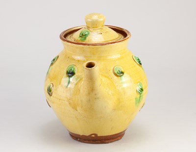 Lot 113 - CLIVE BOWEN (born 1943); a slipware teapot...