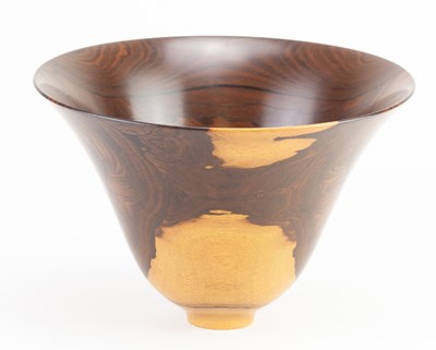 Lot 613 - BERT MARSH (1932-2011); a deep ziricote bowl,...