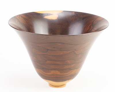 Lot 613 - BERT MARSH (1932-2011); a deep ziricote bowl,...