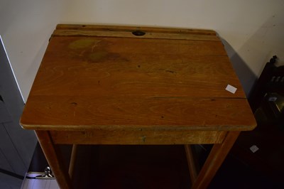 Lot 1001 - Two pine school desks (2).
