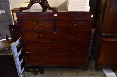Lot 1006 - A Victorian mahogany chest of two short over...