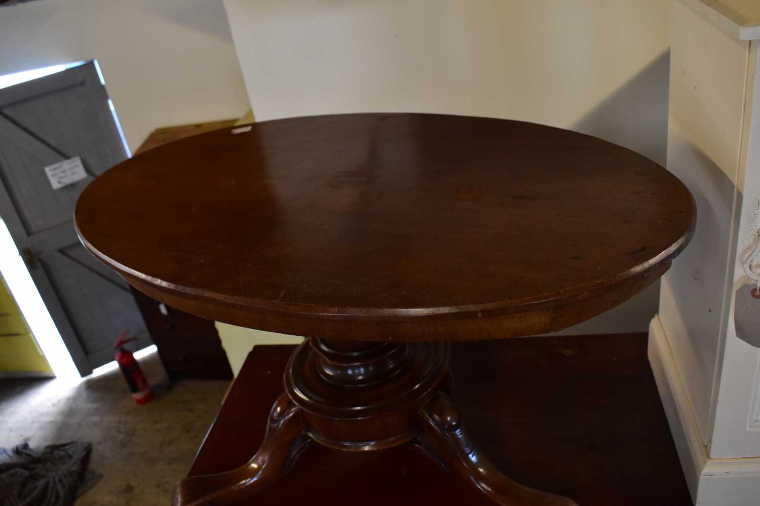 Lot 1007 - A Victorian mahogany loo table cut down to...