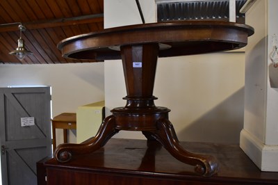 Lot 1007 - A Victorian mahogany loo table cut down to...