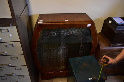 Lot 1012 - An Art Deco walnut display cabinet with...