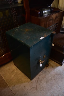 Lot 1013 - A Victorian cast iron safe (lacking key and...