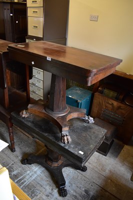 Lot 1021 - Two 19th century fold-over swivel top games...