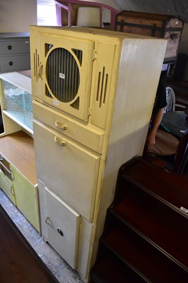 Lot 1025 - A 1950s painted wood kitchenette with an...