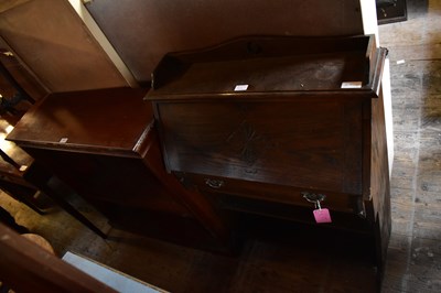 Lot 1026 - A reproduction mahogany dwarf open fronted...