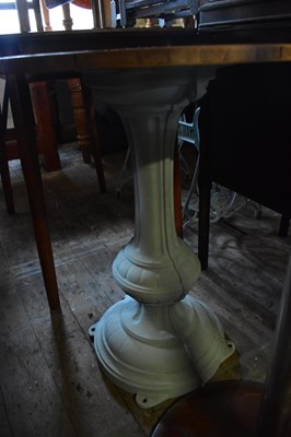 Lot 1032 - A Victorian cast iron pub table with later...