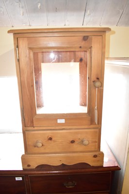 Lot 1042 - A white painted metal kitchen cabinet with...