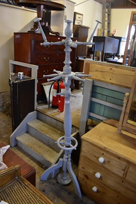 Lot 1053 - A vintage painted coat stand, height 186cm.