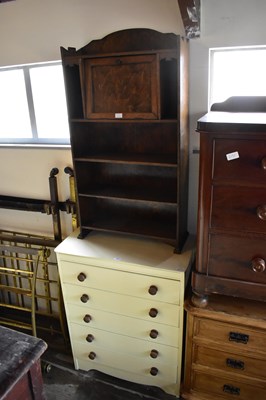 Lot 1065 - A painted chest of five drawers, width 75cm,...