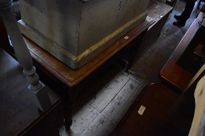 Lot 1080 - An old pine side table on turned supports,...