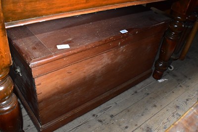 Lot 1102 - A Victorian pine blanket chest, length 84cm.