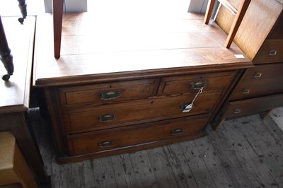 Lot 1112 - A 19th century pitch pine chest of two short...