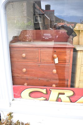 Lot 1115 - A Victorian pine wash stand with raised back...