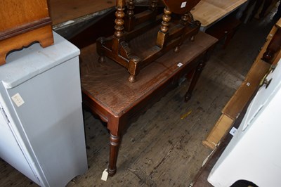 Lot 1119 - A Victorian oak side table with raised back,...