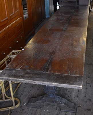 Lot 1138 - An enormous 19th century carved oak refectory...