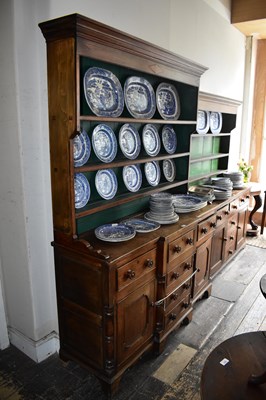 Lot 1200 - A Welsh 18th century breakfront dresser, the...