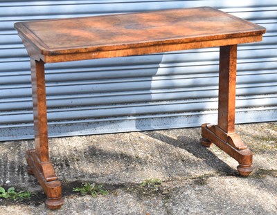 Lot 39 - A Victorian walnut and crossbanded centre...