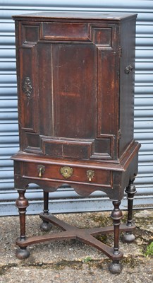 Lot 13 - An antique oak cupboard, 18th/19th century,...