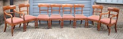 Lot 9 - A set of eight 19th century mahogany bar back...