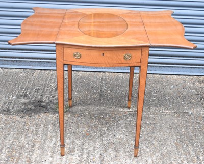 Lot 24 - An Edwardian satinwood Pembroke table with...