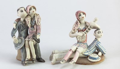 Lot 218 - HILARY BROCK (born 1933); two porcelain...