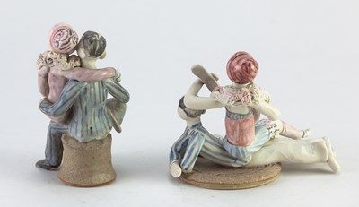 Lot 218 - HILARY BROCK (born 1933); two porcelain...