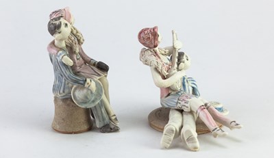 Lot 218 - HILARY BROCK (born 1933); two porcelain...