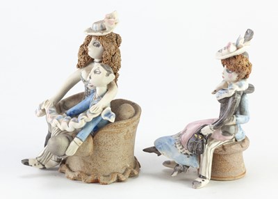 Lot 219 - HILARY BROCK (born 1933); two porcelain...