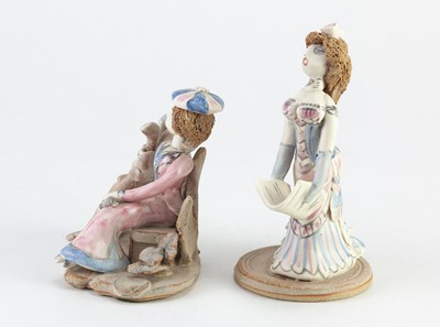 Lot 220 - HILARY BROCK (born 1933); two porcelain...