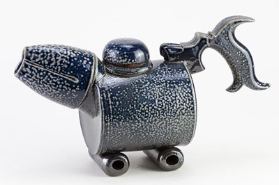 Lot 421 - PETER MEANLEY (born 1944); a salt glazed...