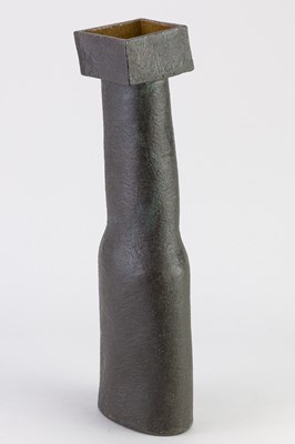 Lot 548 - SUSAN DISLEY; a tall stoneware bottle with...