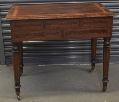 Lot 55 - A 19th century mahogany and crossbanded...