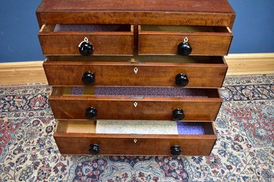 Lot 6576 - A 19th century small mahogany chest of two...