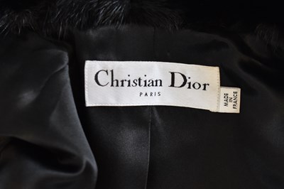 Lot 13 - CHRISTIAN DIOR; a black wool mix full length...